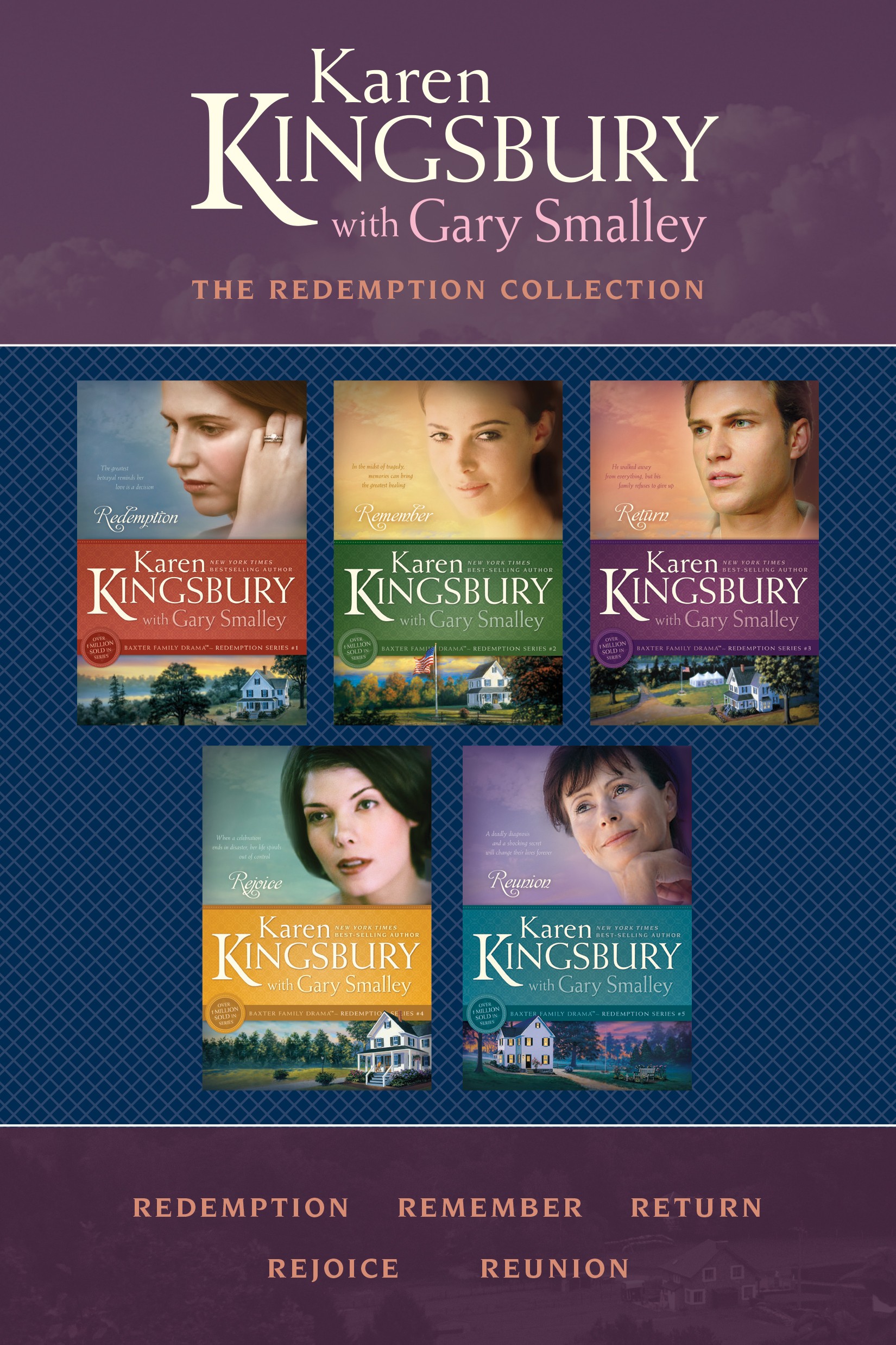 Baxter Family Drama--Redemption Series: The Redemption Collection: Redemption / Remember / Return / Rejoice / Reunion - 9781496416933 - Kingsbury, Karen
